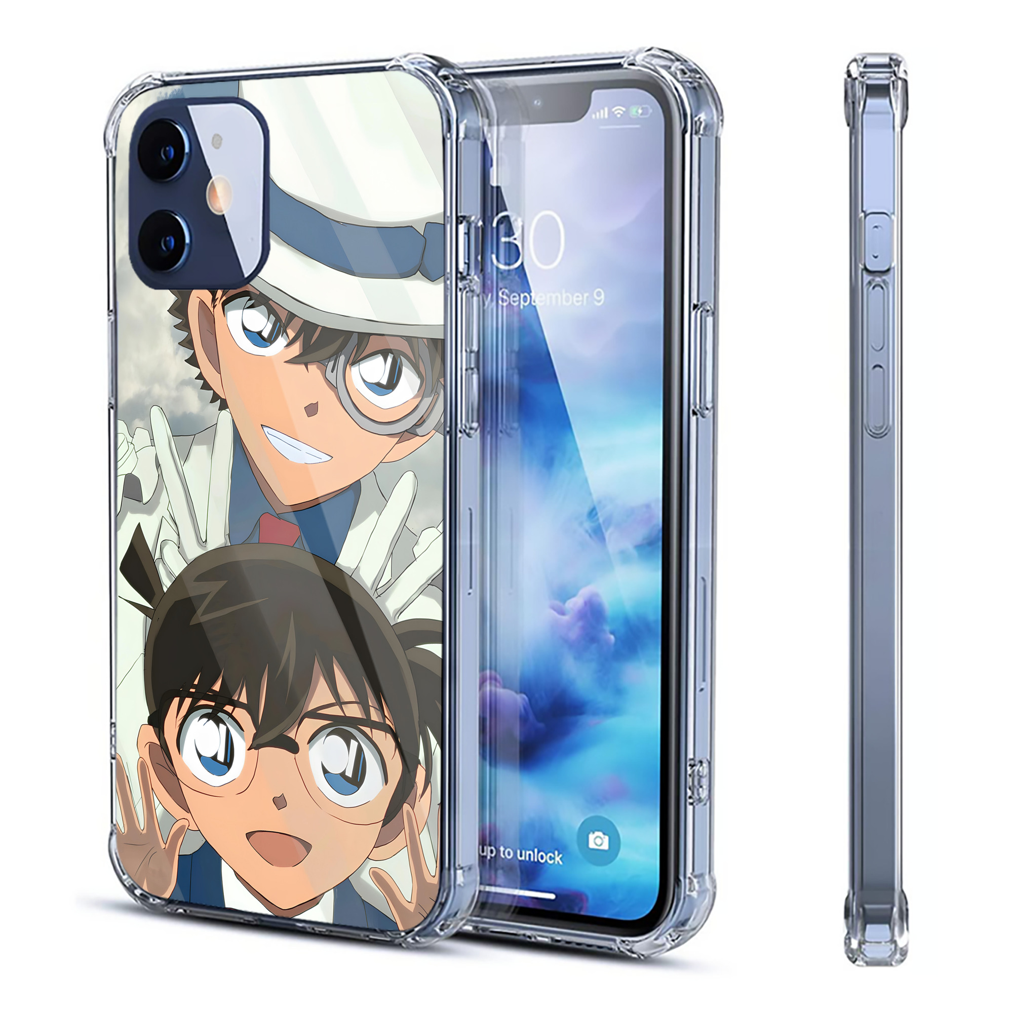 （画像用） 名探偵コナン Detective Conan 【iPhone 12シリーズ対応】透明スマホケース（クリアソフトケース）